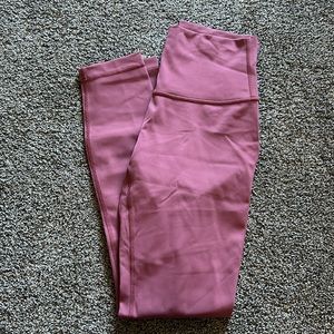 Pink Lululemon Wunder Under 25” Leggings